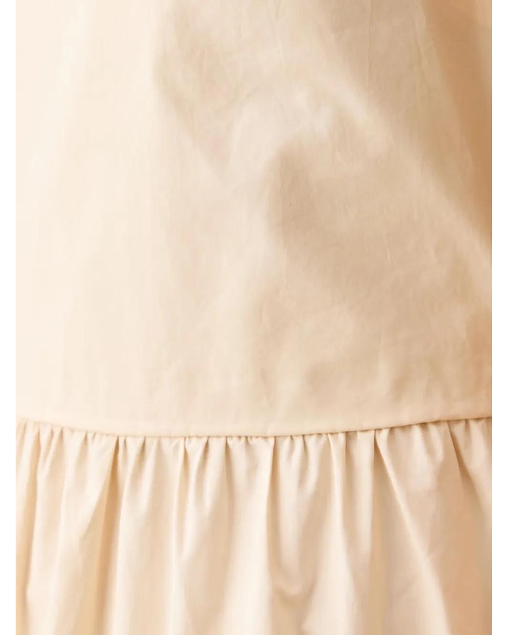 Benetton Natural Gathered-Waist Cut-Out Sleeveless Midi Dress