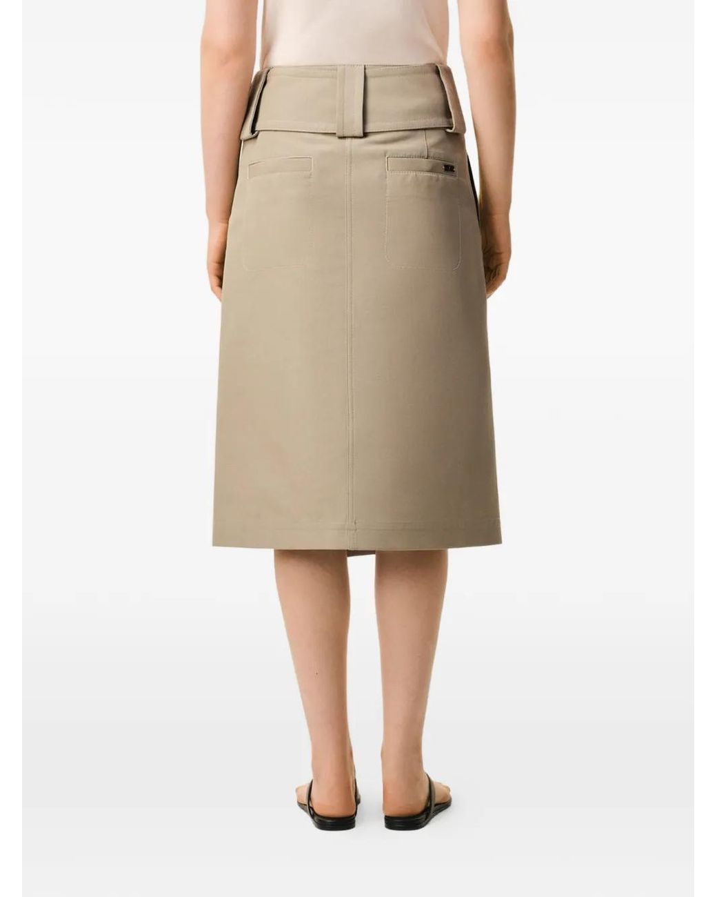 AMI Natural Cotton Wrap Skirt
