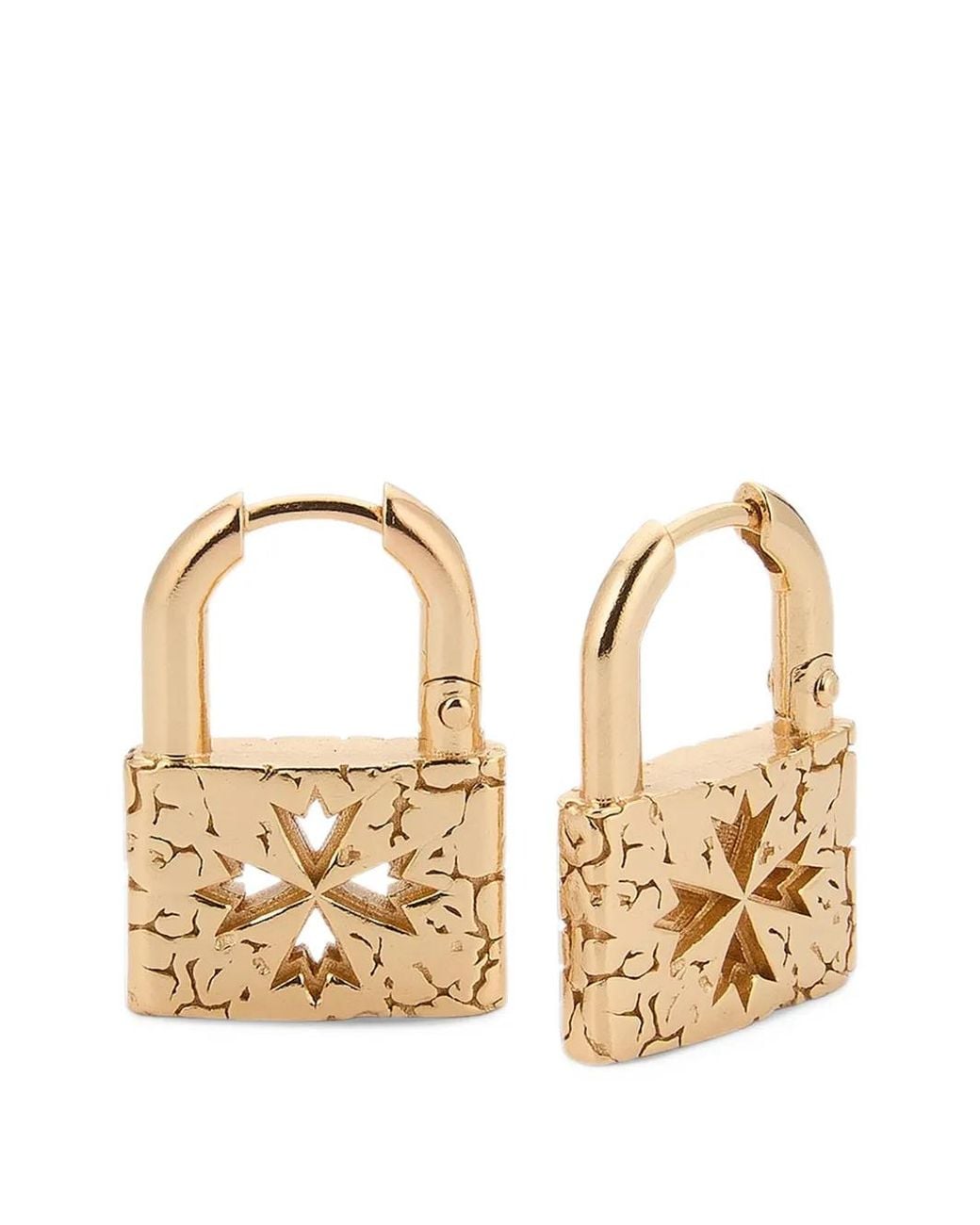 Emanuele Bicocchi Metallic Logo-Lock Earrings