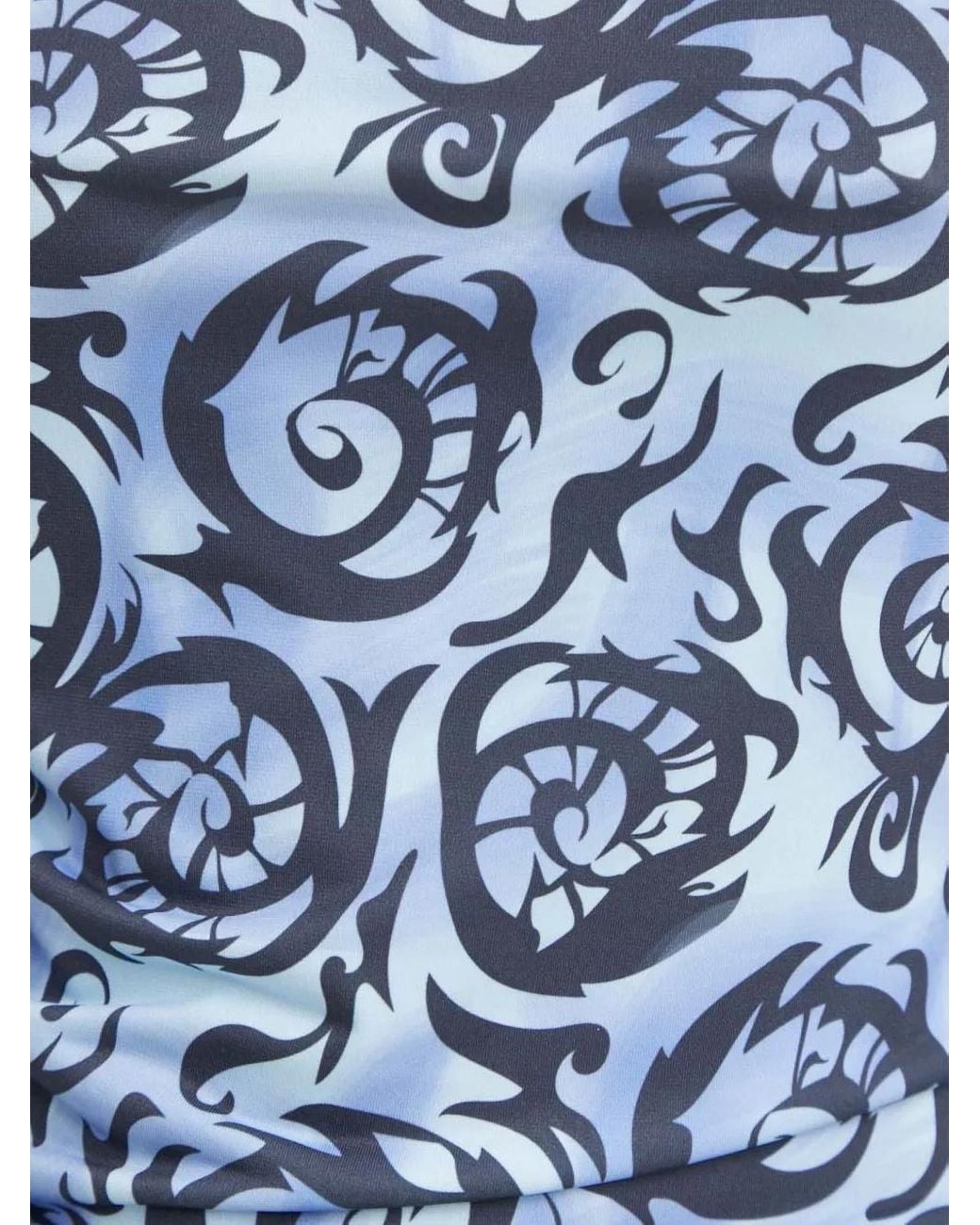 Résumé Blue Square Neck Printed Top