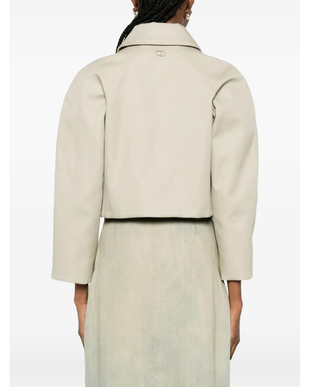 DIESEL Natural Button Short Cropped Jacket