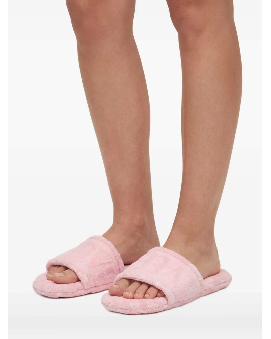 Versace Pink Allover Slippers