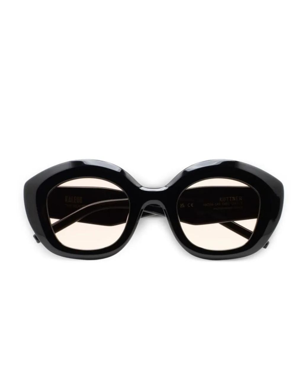 Kaleos Eyehunters Black Kuttner Round-Frame Sunglasses
