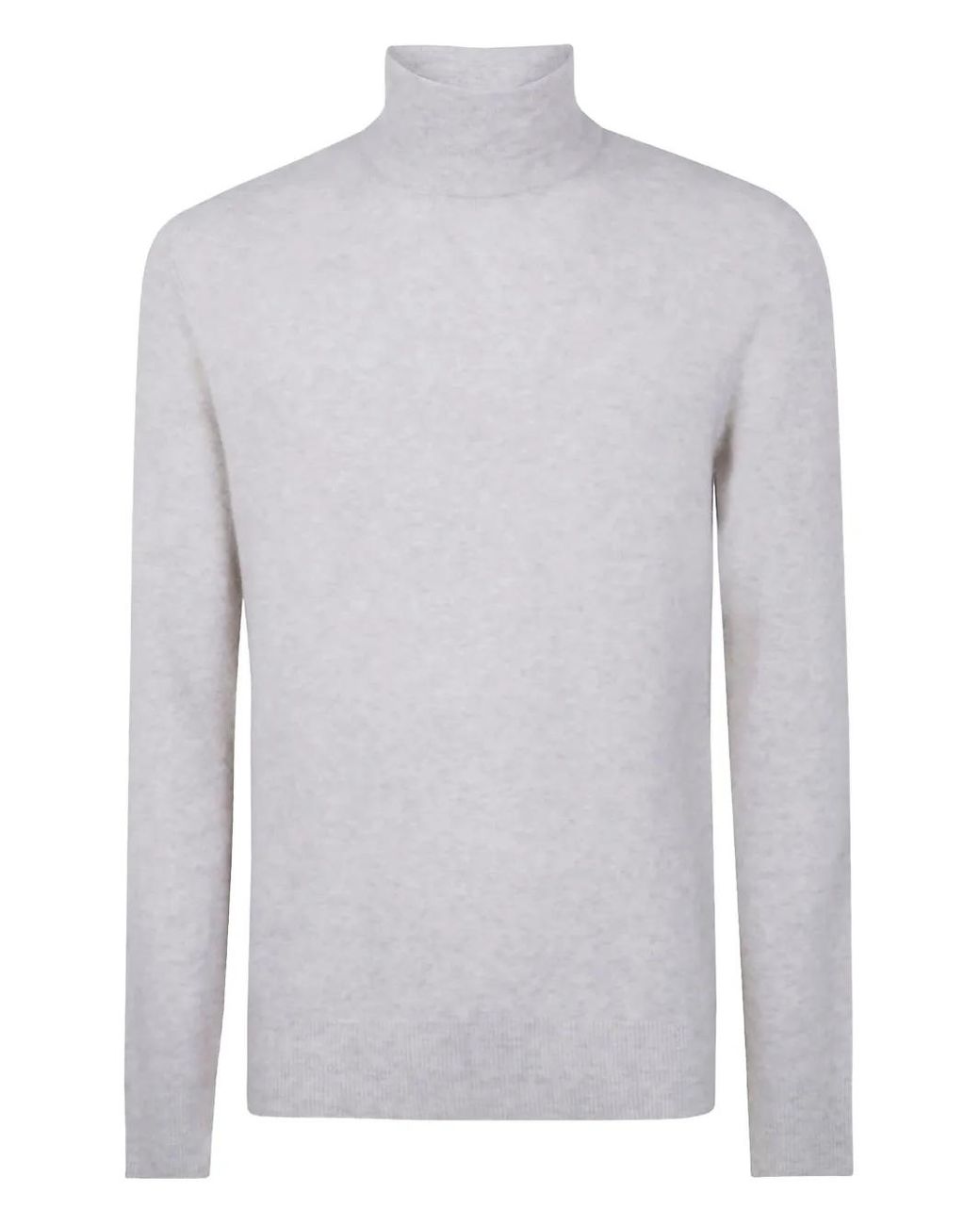 Nuur White High-Neck Long-Sleeved Sweater for men