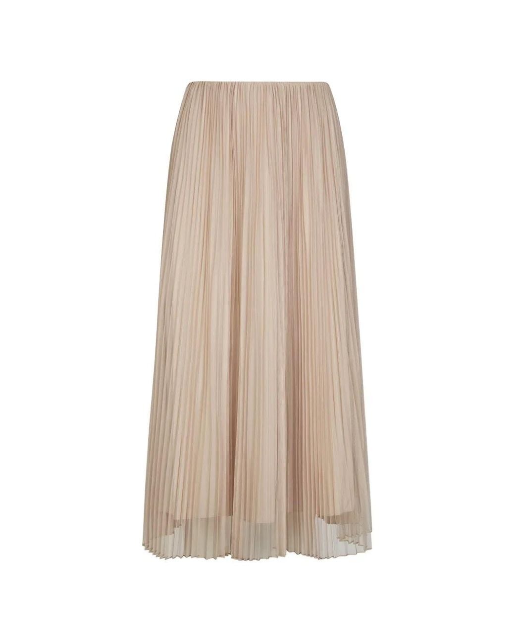 Weekend by Maxmara Natural Pleated-Design Skirt
