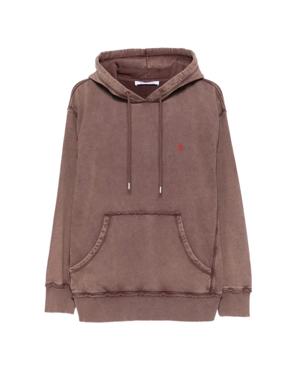 Etudes Studio Brown Logo-Embroidered Hoodie