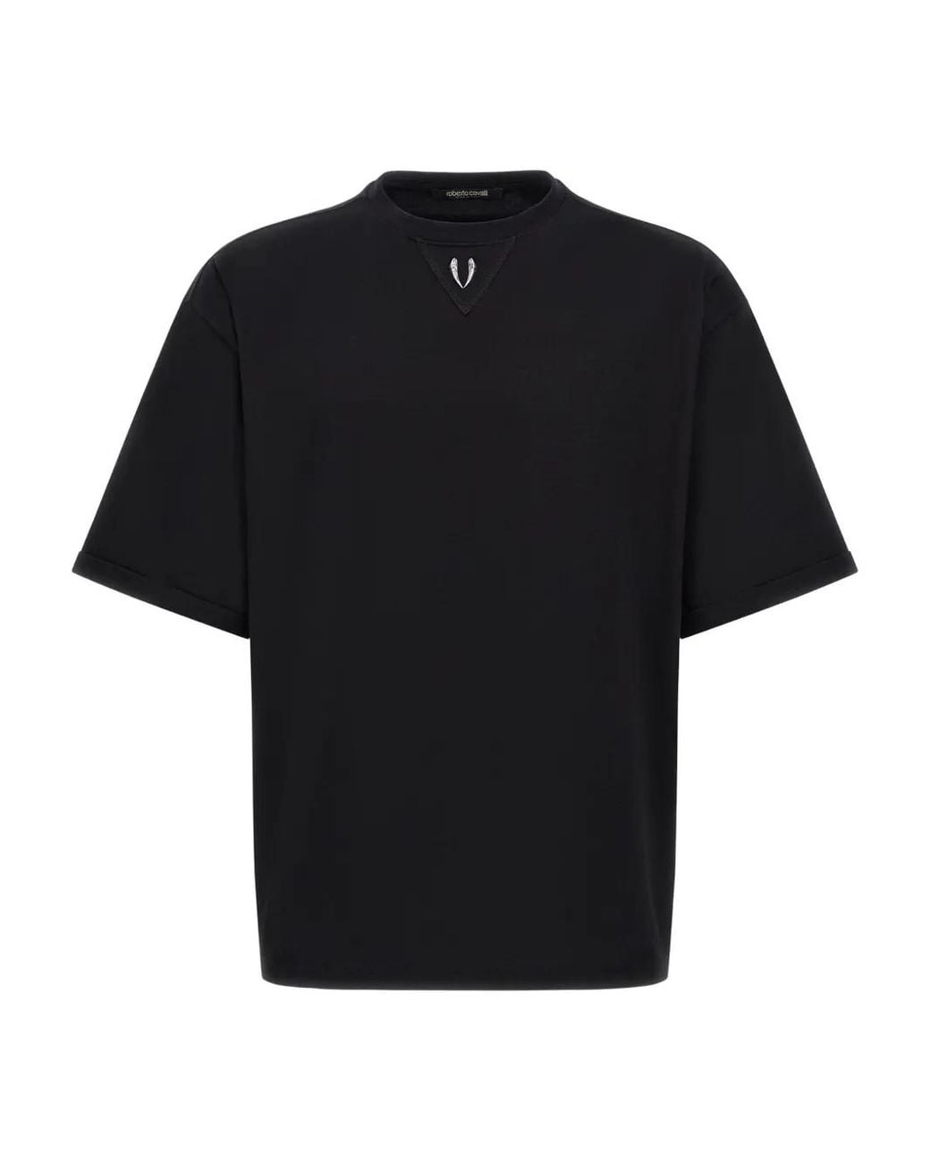 Roberto Cavalli Black Jersey T-Shirt for men