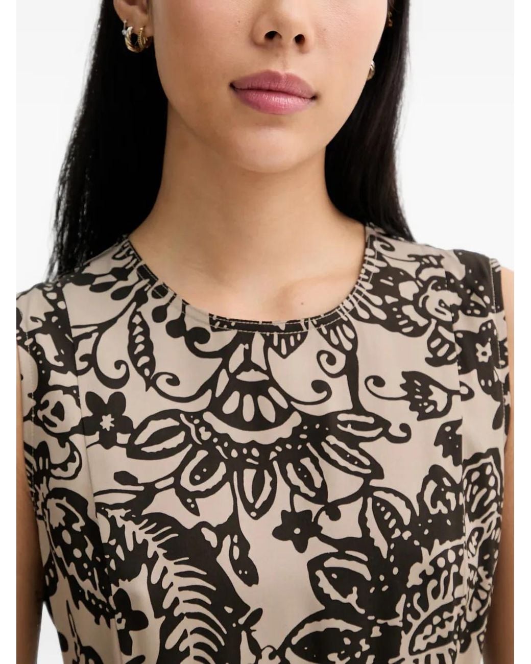 Marc O' Polo Natural Floral-Print Sleeveless Maxi Dress