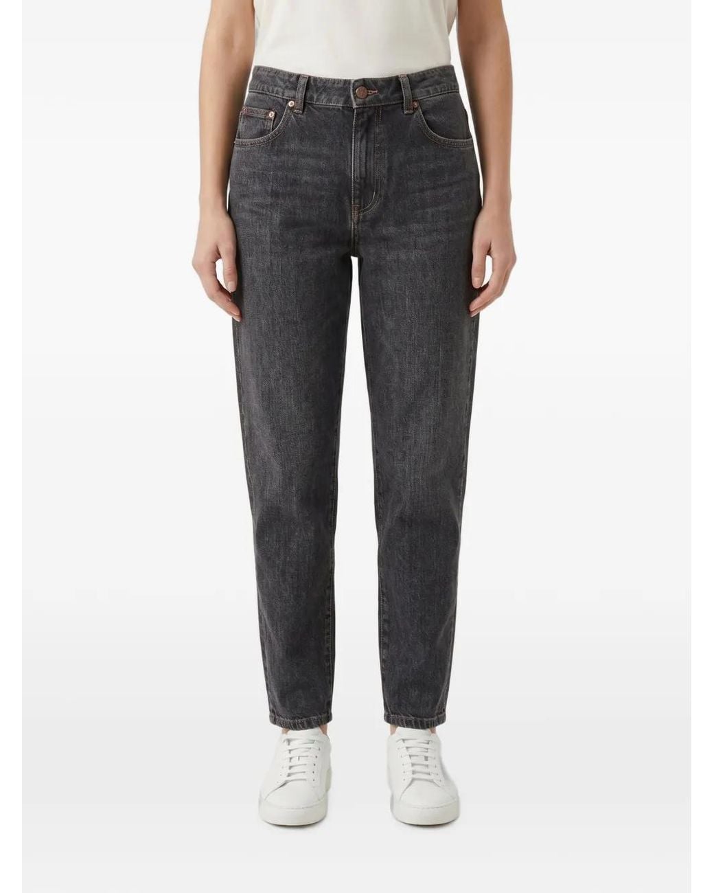 Brunello Cucinelli Gray Tapered-Fit Jeans
