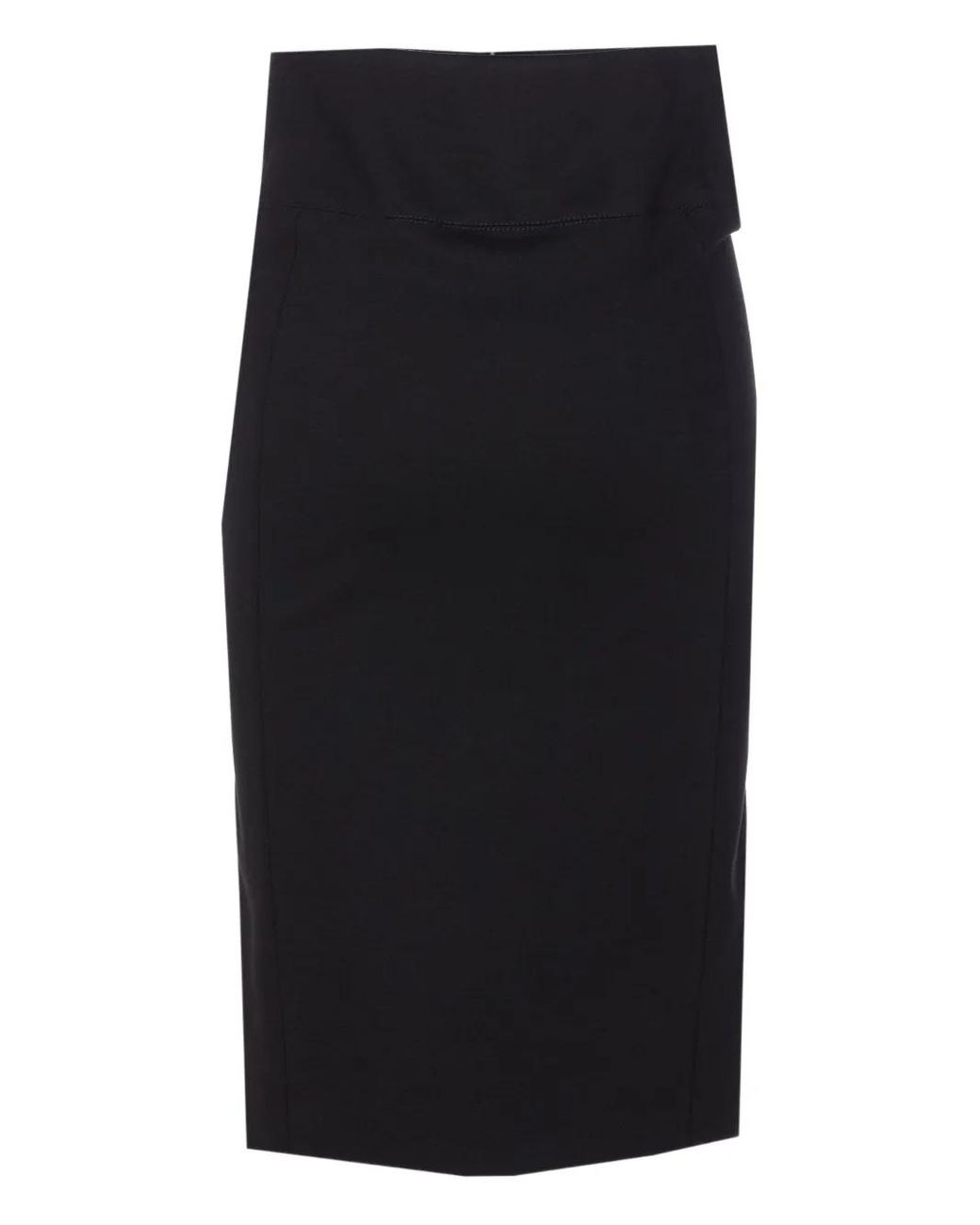 Patrizia Pepe Black Zip-Front Skirt