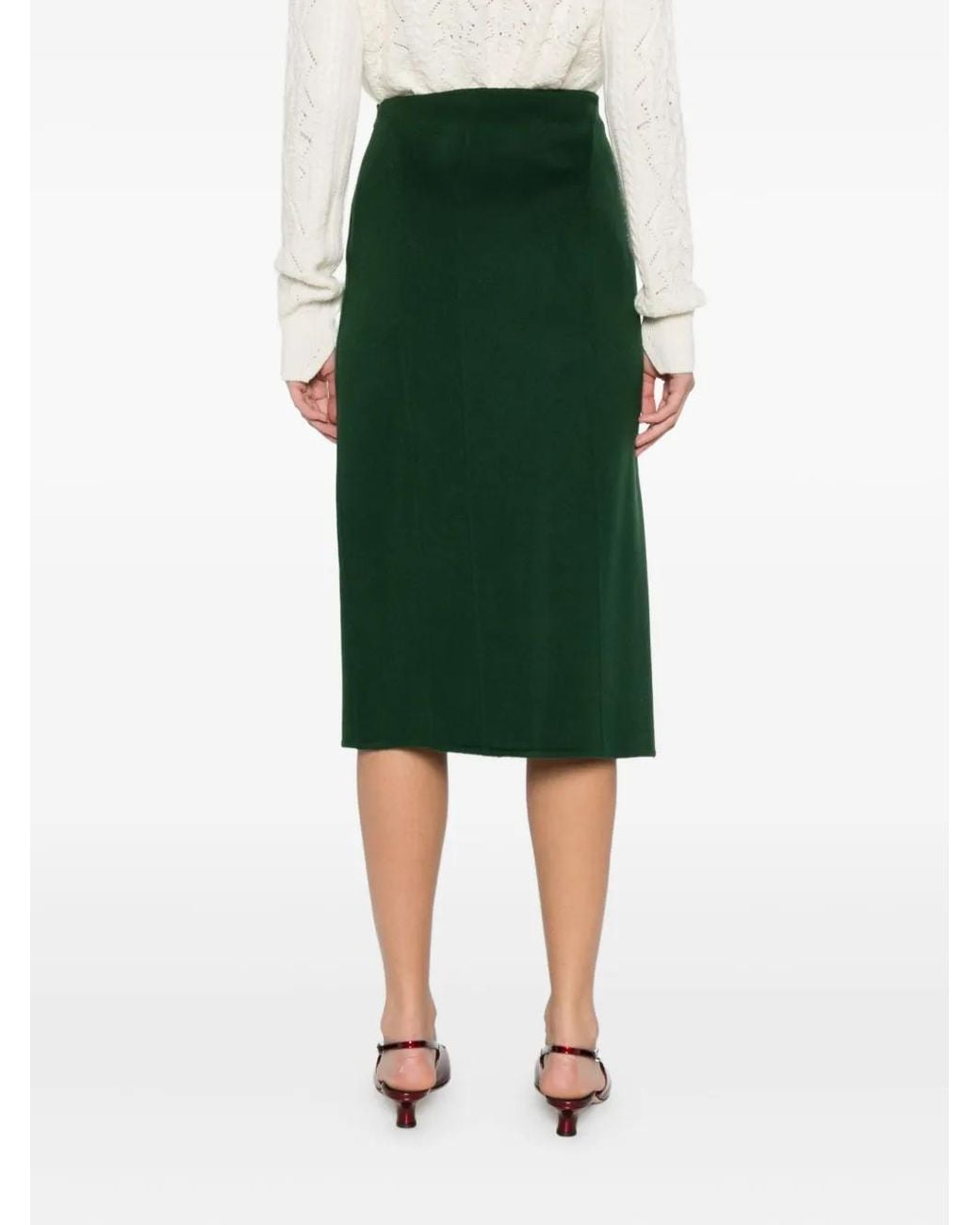 Ermanno Scervino Green Straight Skirt