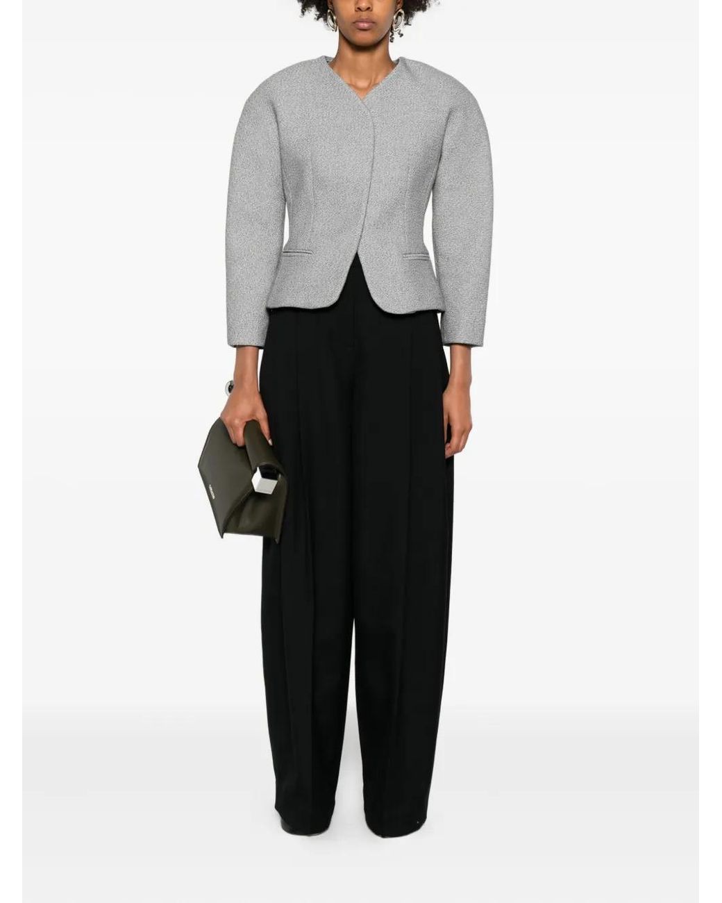 Jacquemus Gray The Mini Ovalo Jacket
