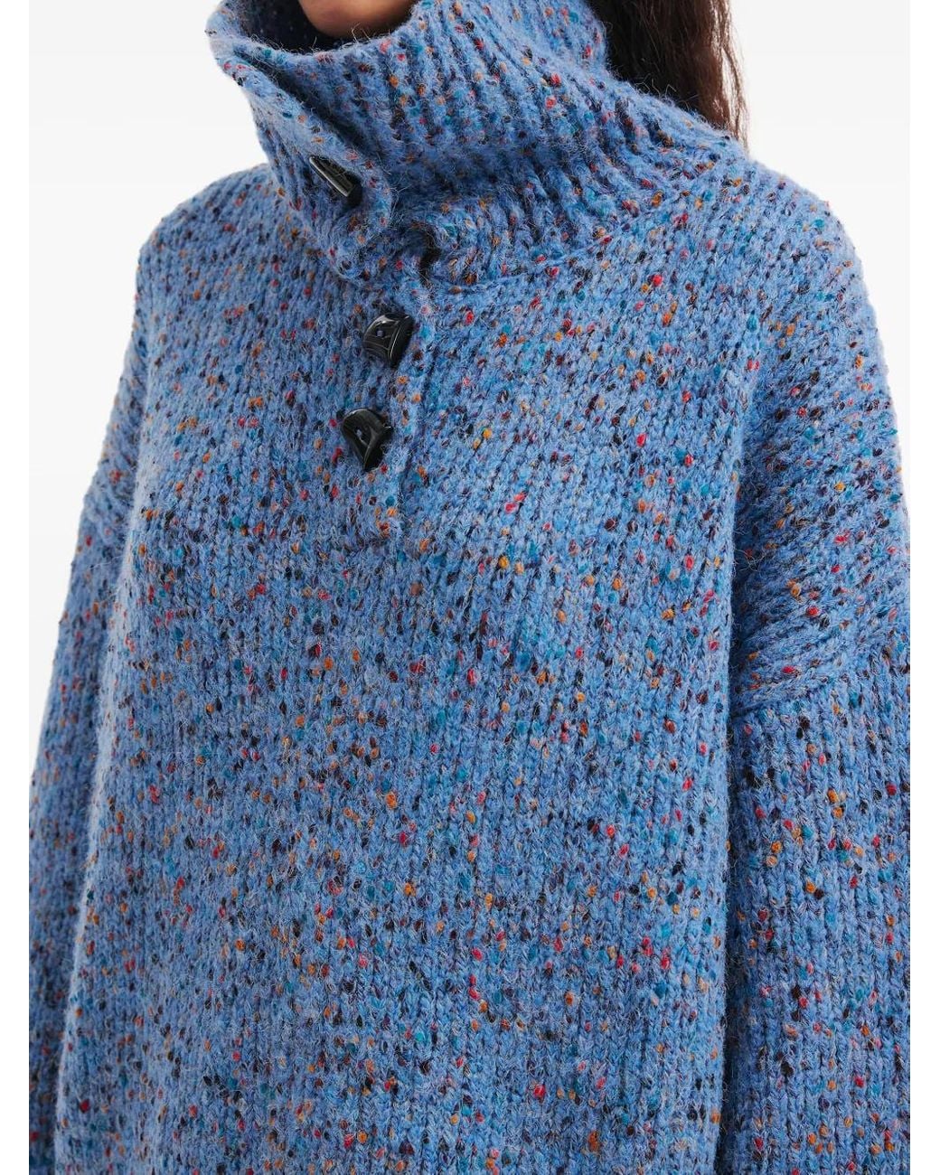 B+ AB Blue Button Collar Sweater