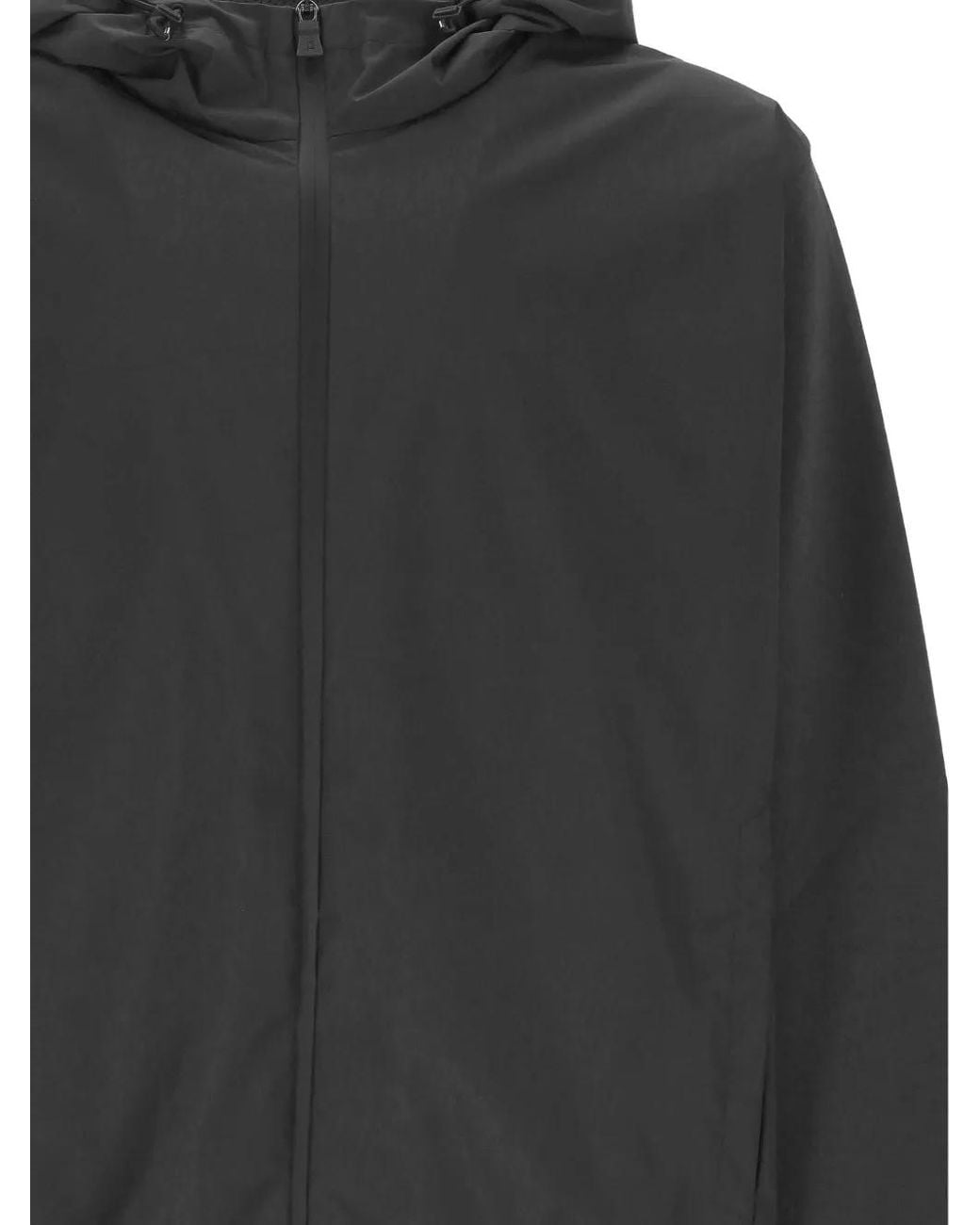 Herno Black Hooded Jacket for men