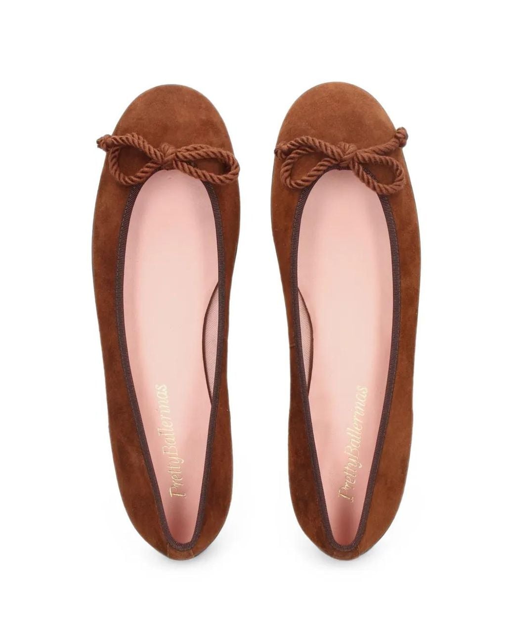 Pretty Ballerinas Brown Rosario Bow-Detail Ballet Flats