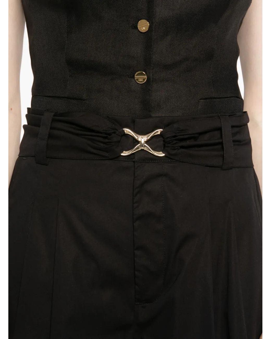 Twinset Black Wide-Leg Trousers