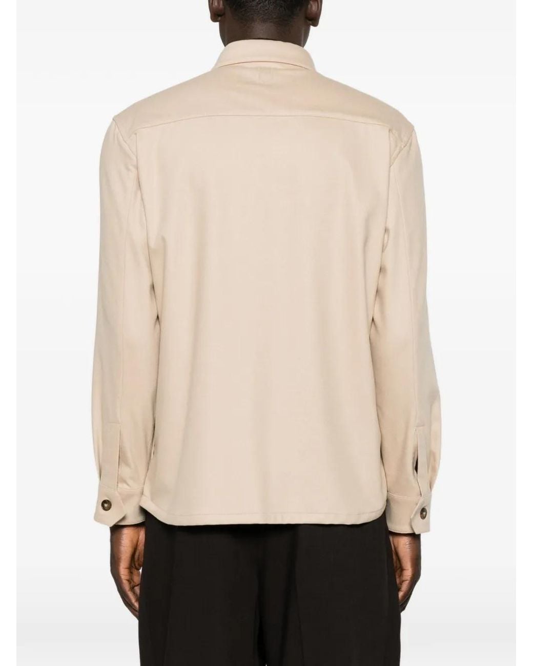 Canali Natural Button-Up Flap-Pocket Jacket for men