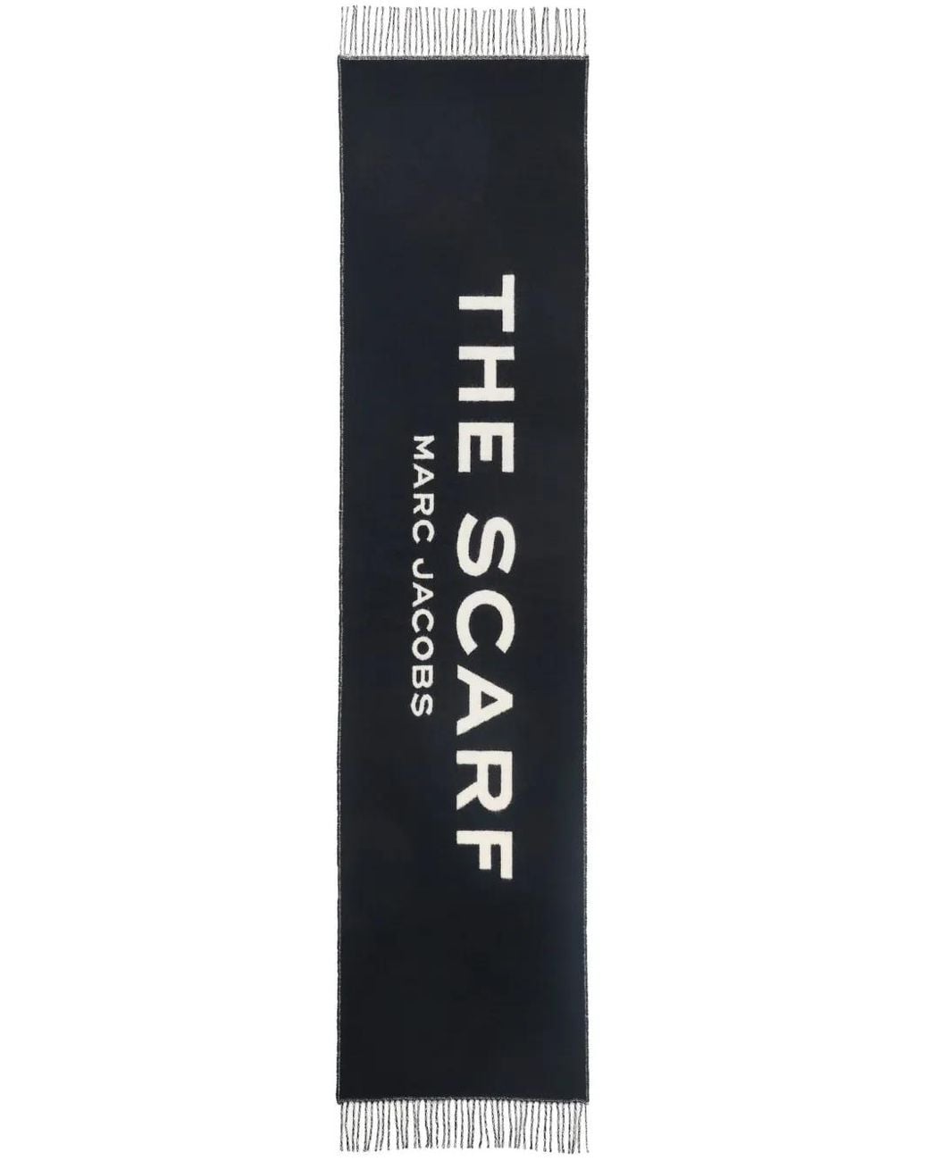 Marc Jacobs Blue Logo Wool Scarf