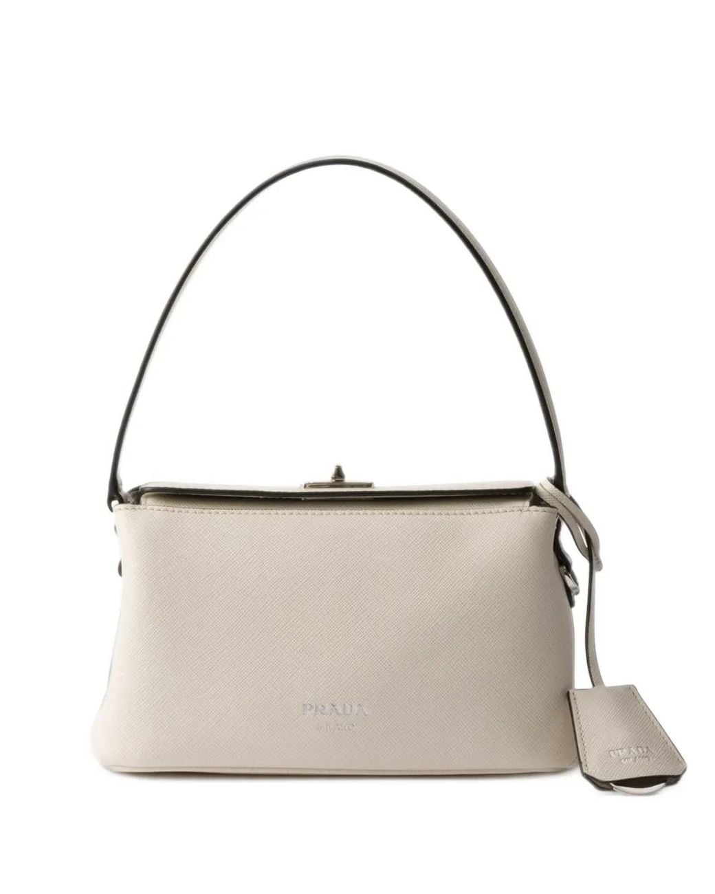 Prada White Avoir Saffiano Mini-Bag