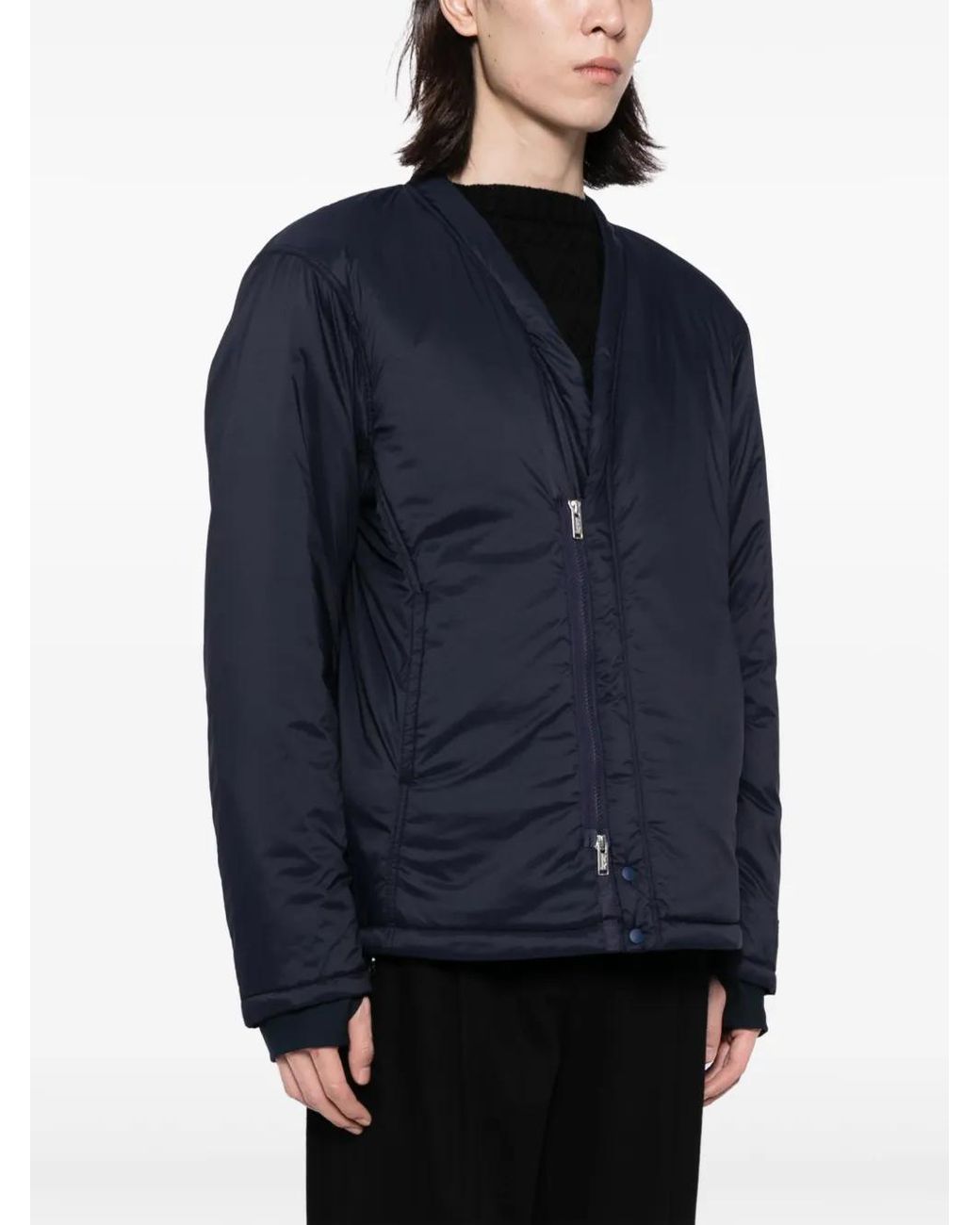 Undercover Blue Monk V-Neck Padded Jacket for men