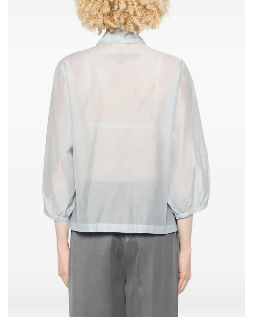 Peserico White Embellished Blouse