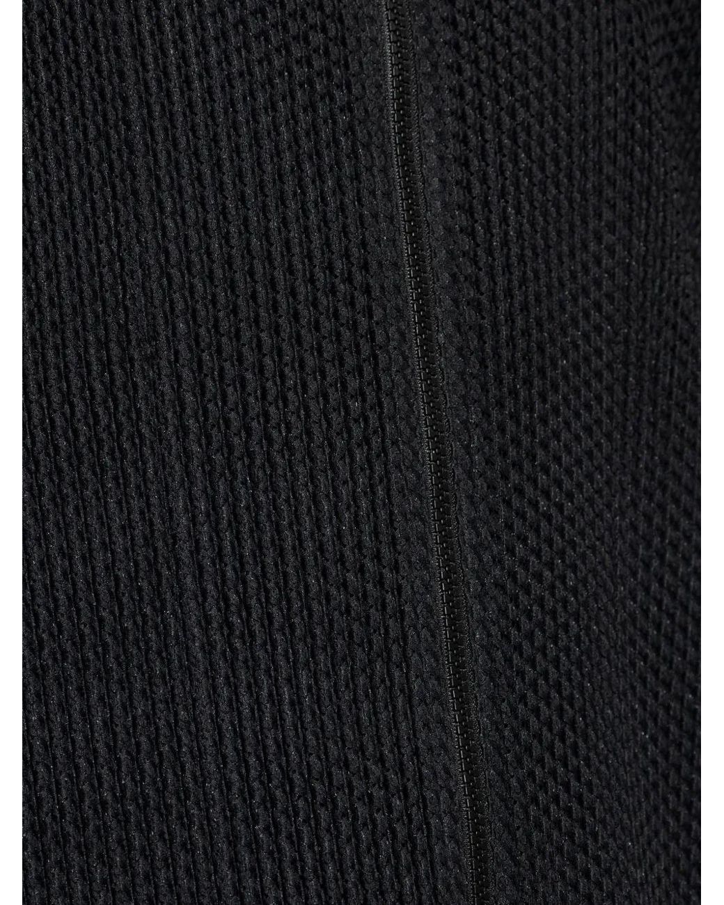 Homme Plissé Issey Miyake Black Wickerwork Hooded Jacket for men
