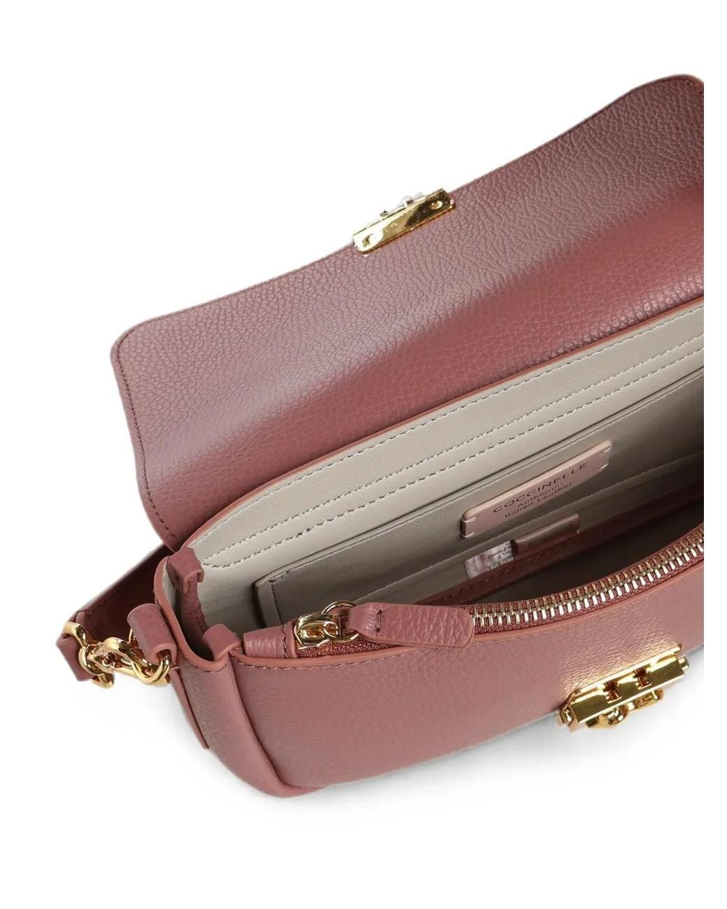 Coccinelle Pink Medium C-Me Lock Shoulder Bag