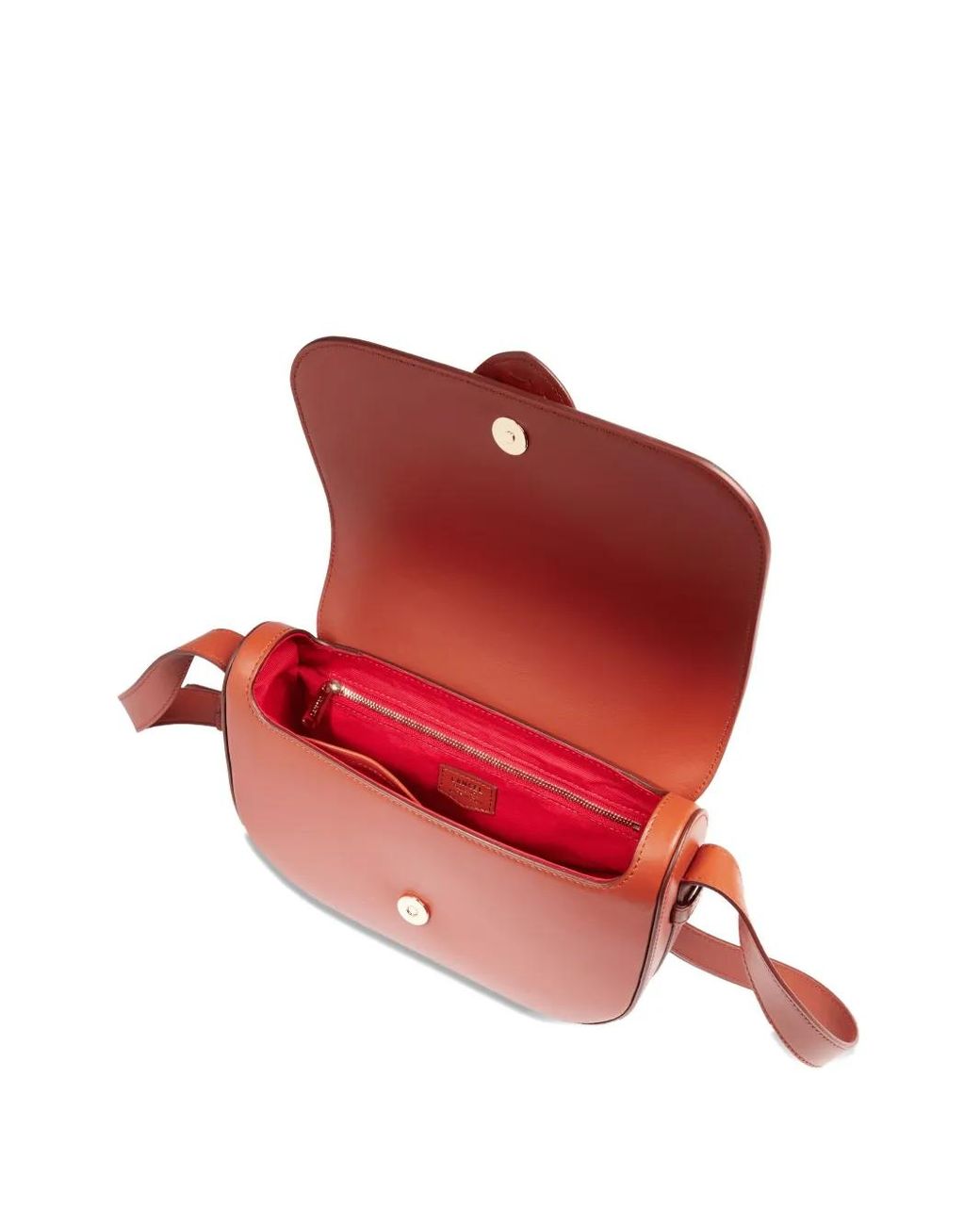 Lancel Red Sienna Stitched Flap Cross Body Bag