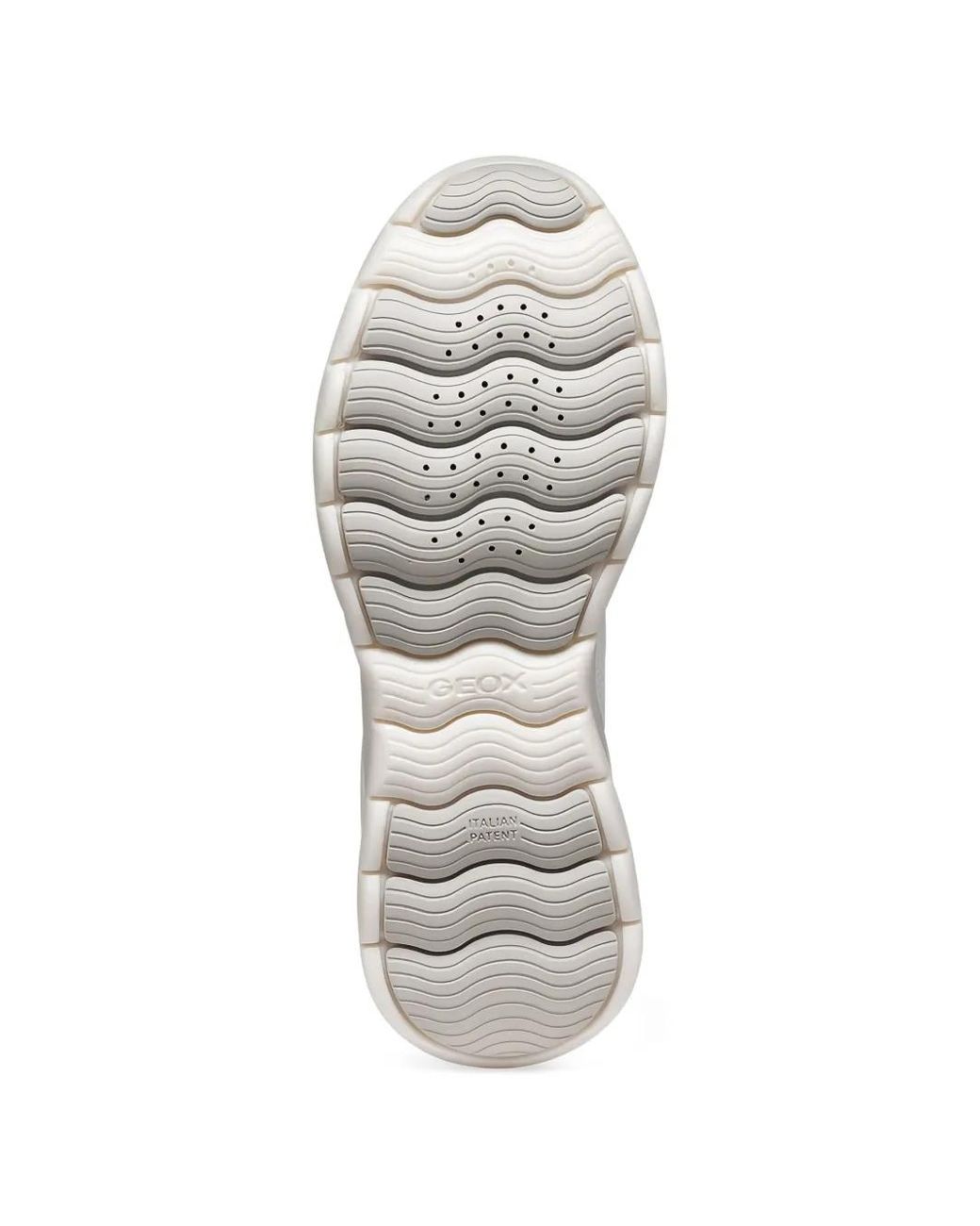 Geox White Xtors Panelled Mesh-Panel Sneakers