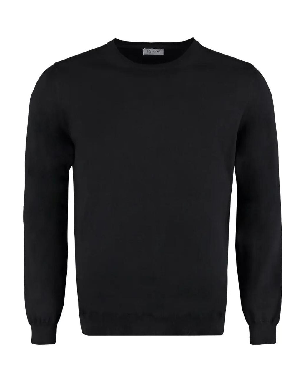 THE (Alphabet) Black Cotton Sweater for men
