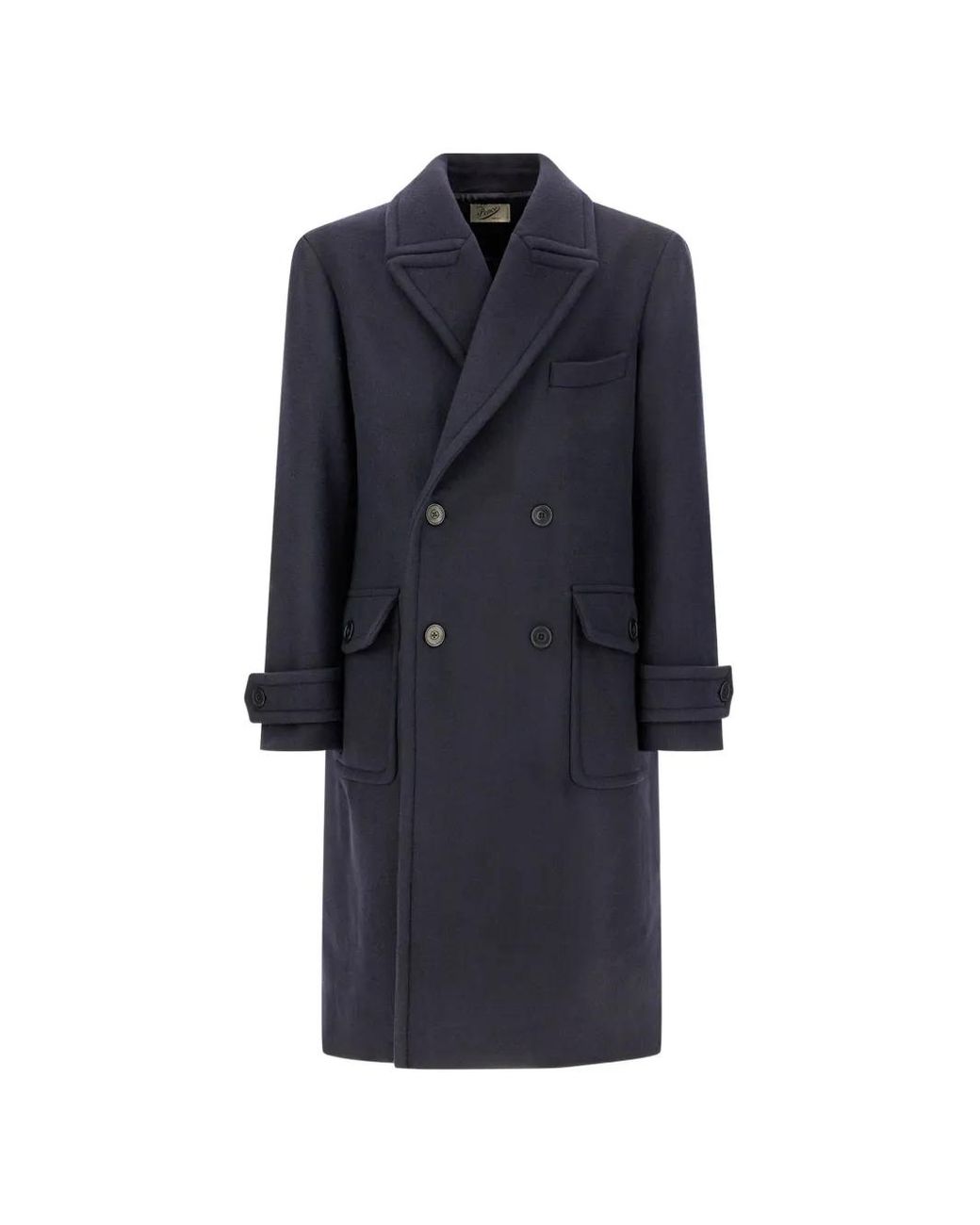 Pence Blue Double-Breasted Coat for men