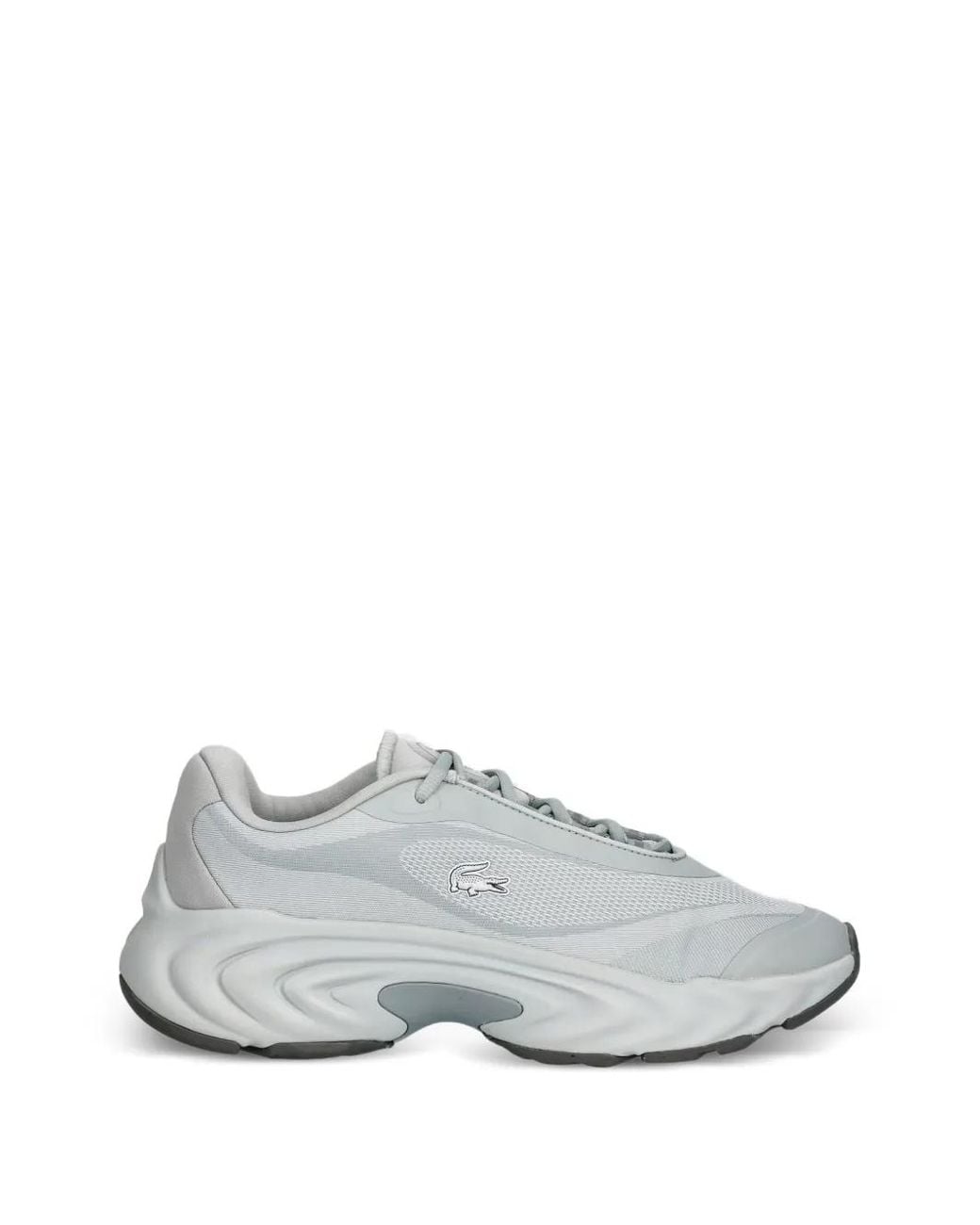 Lacoste White Spinor Hybrid Mesh-Panel Chunky Sneakers for men