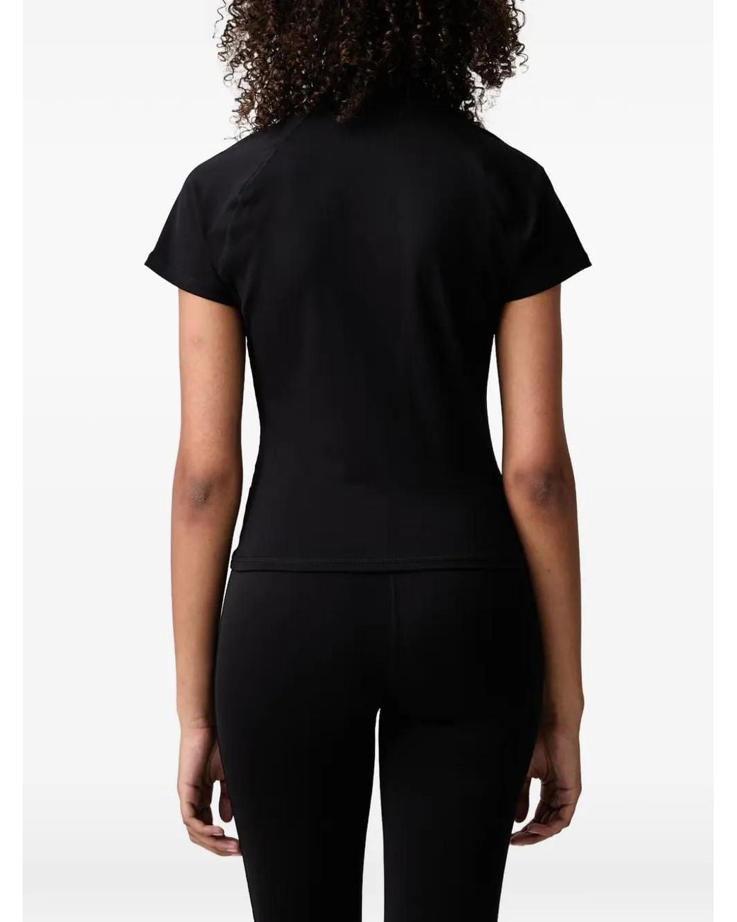 Sporty & Rich Black Fifi Bold Zip-Up T-Shirt