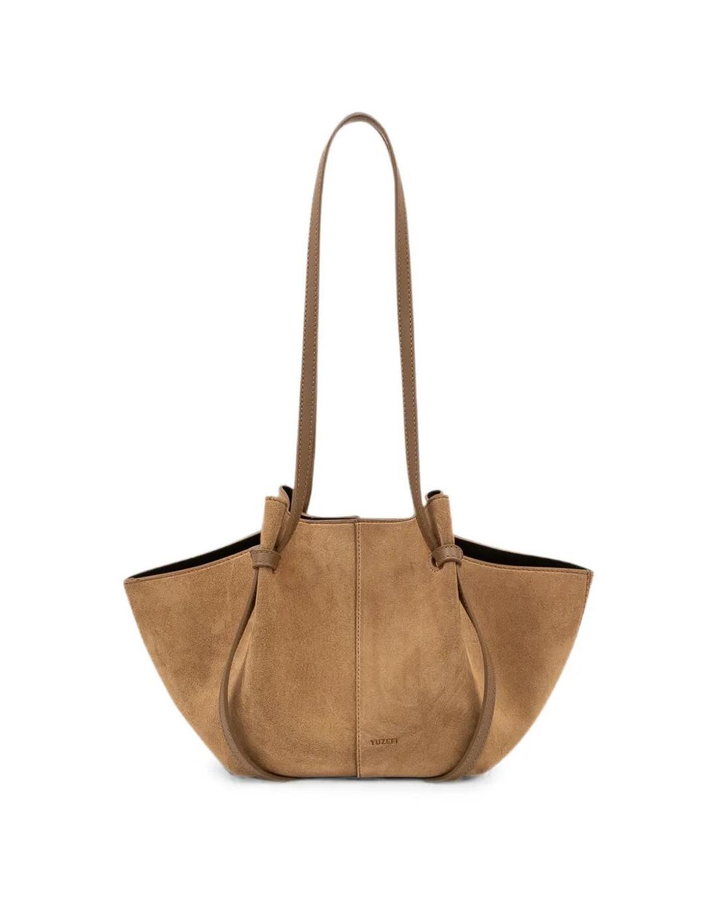 Yuzefi Natural Large Mochi Suede Shoulder Bag