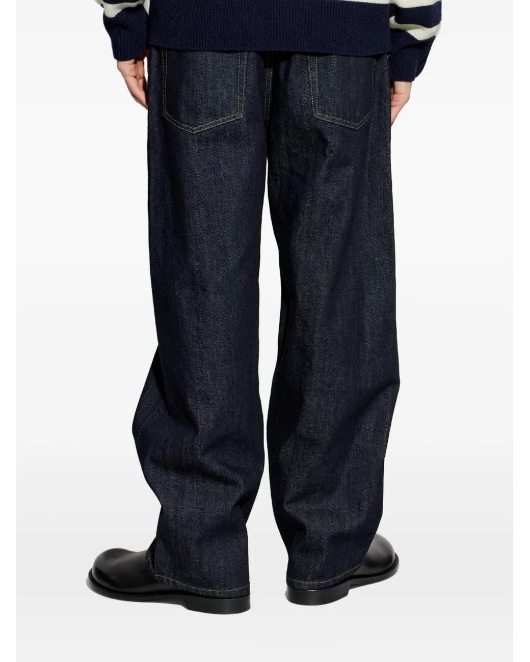 Jil Sander Blue Button-Fastening Jeans for men