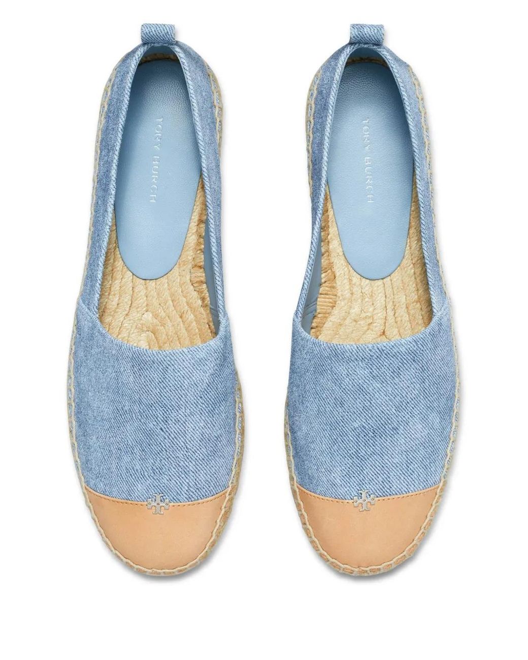 Tory Burch Blue Leather Espadrilles