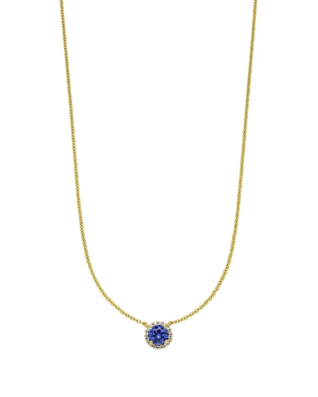 VEYNOU Metallic 14Kt Ava Sapphire Necklace