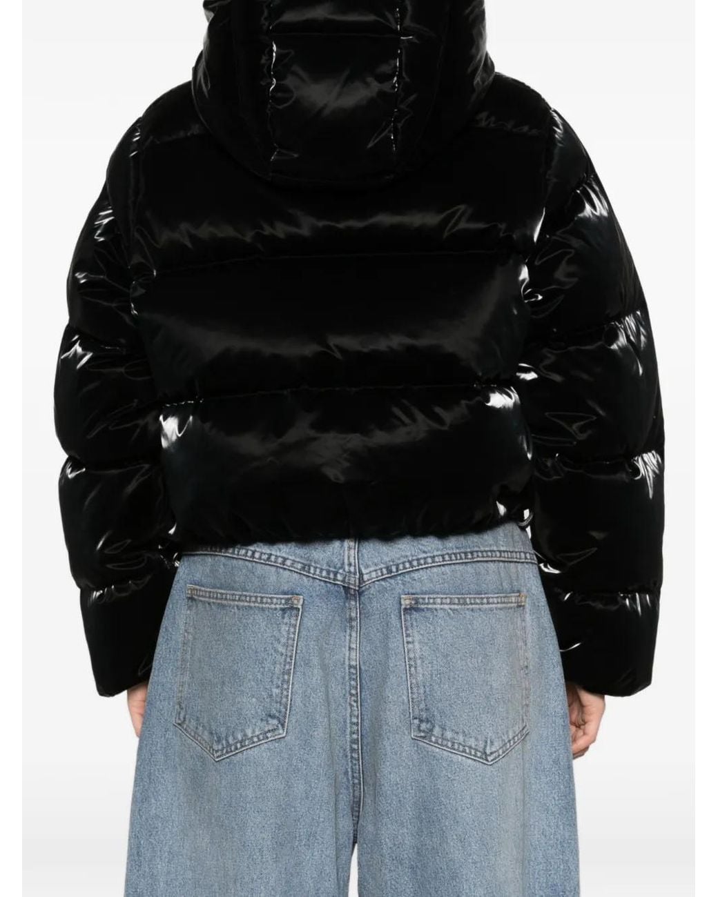 Casablanca Black Quilted Hooded Jacket