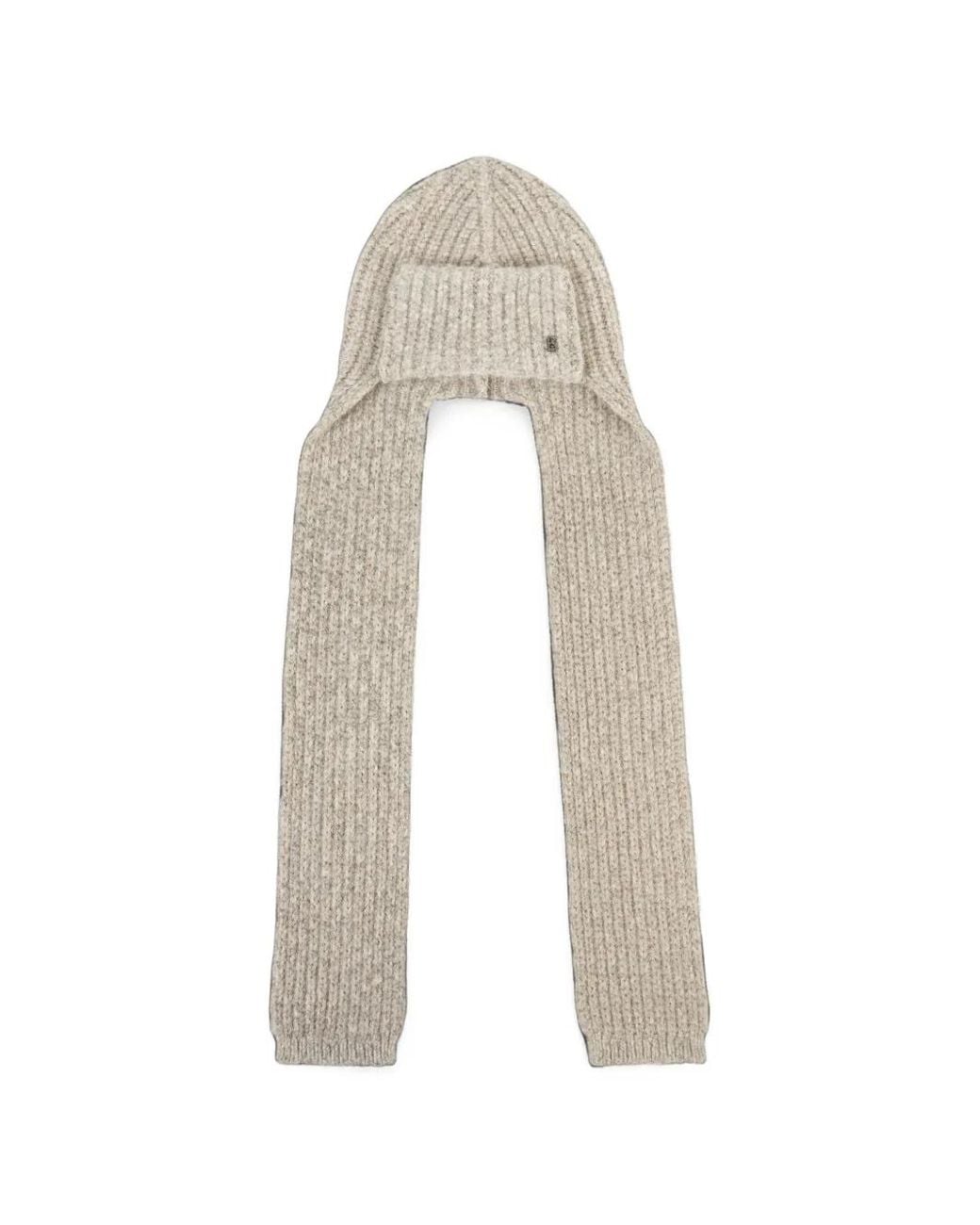 Bogner White Suzanne Rib-Knit Beanie Hat