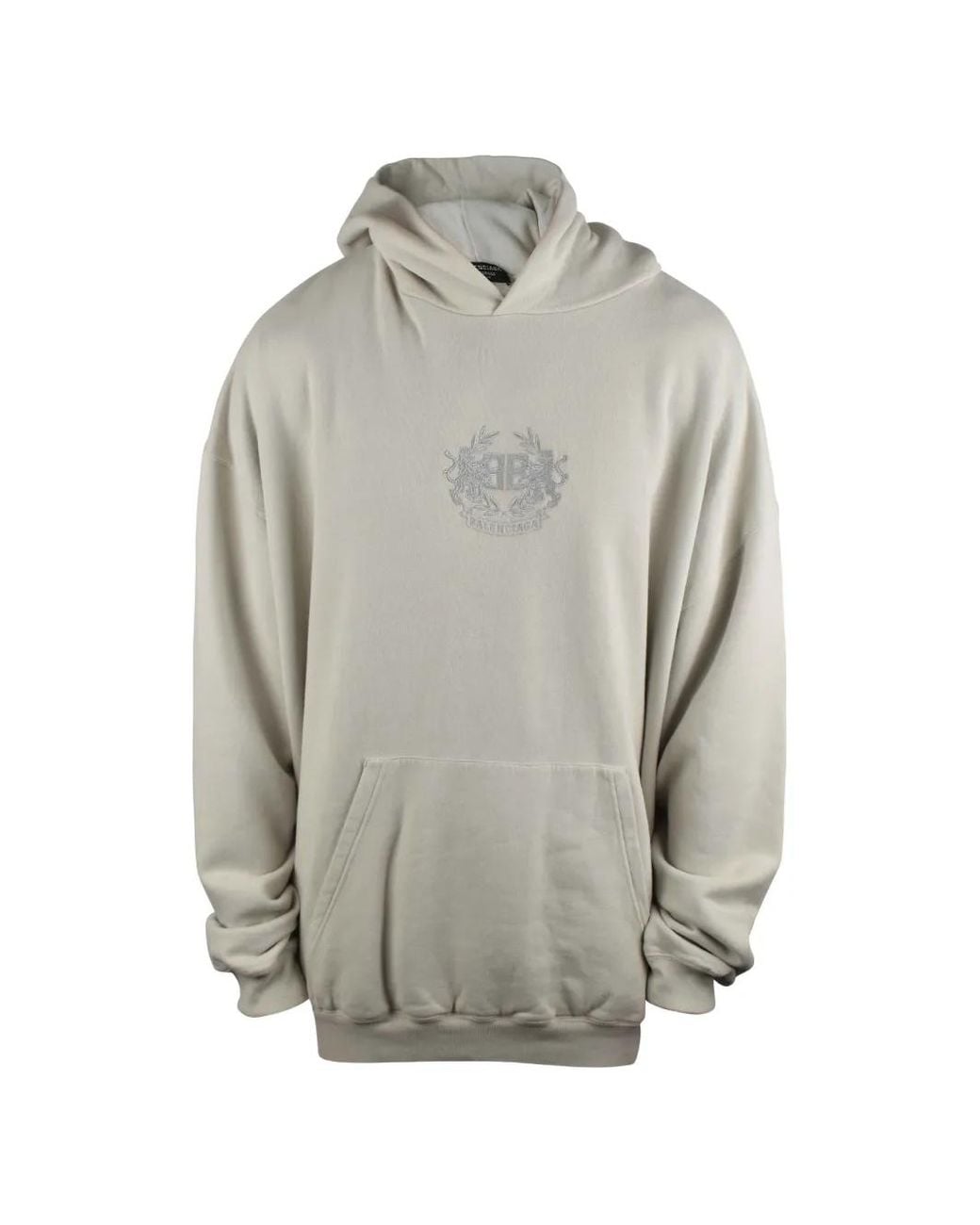 Balenciaga Gray Embroidered Hoodie