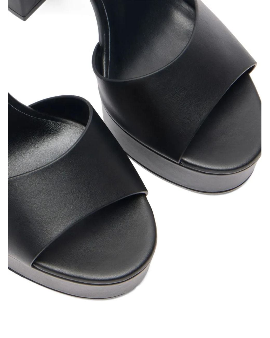 Casadei Black Sandales À Plateforme