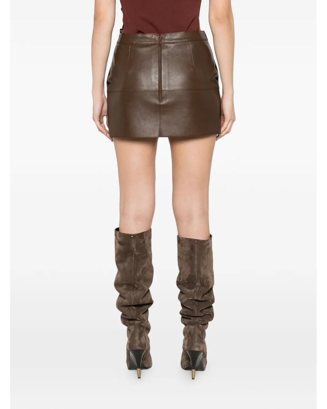 Gonna Mini di P.A.R.O.S.H. in Brown
