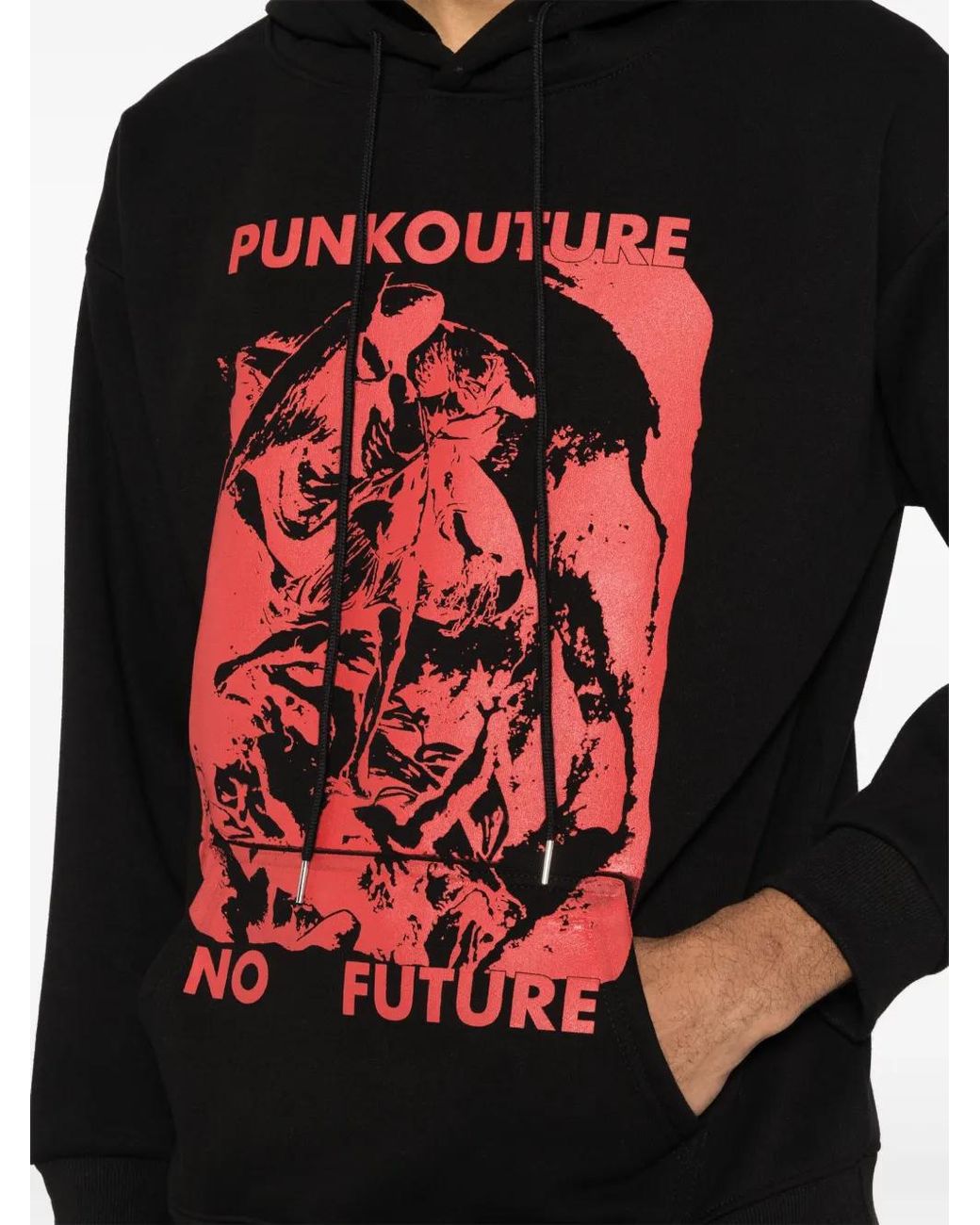 JUNTAE KIM Black Punkcouture Hoodie for men