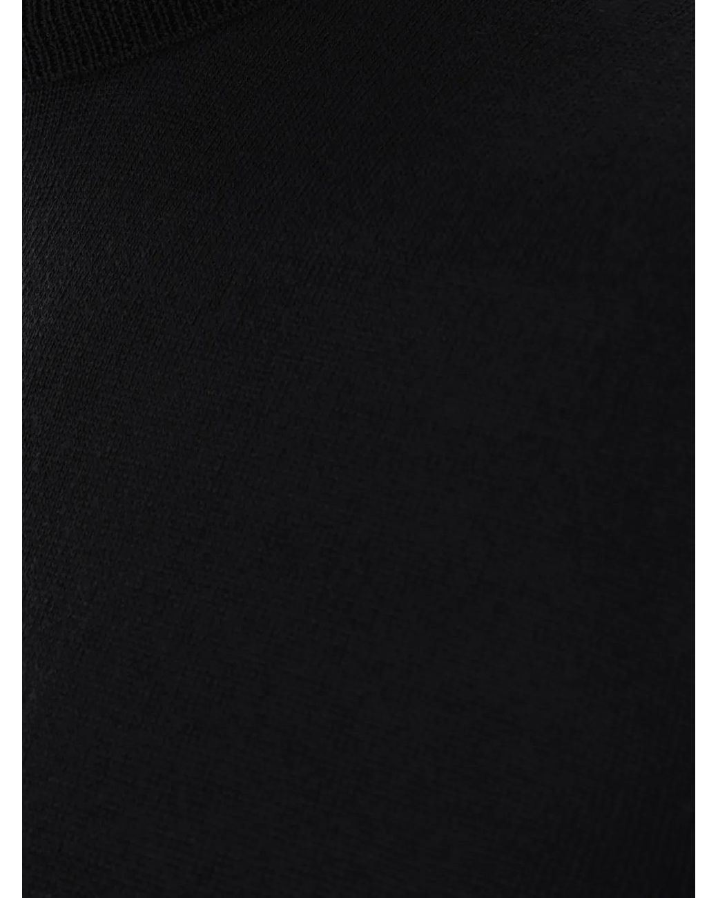 Roberto Collina Black Turtleneck Merino-Wool Sweater for men
