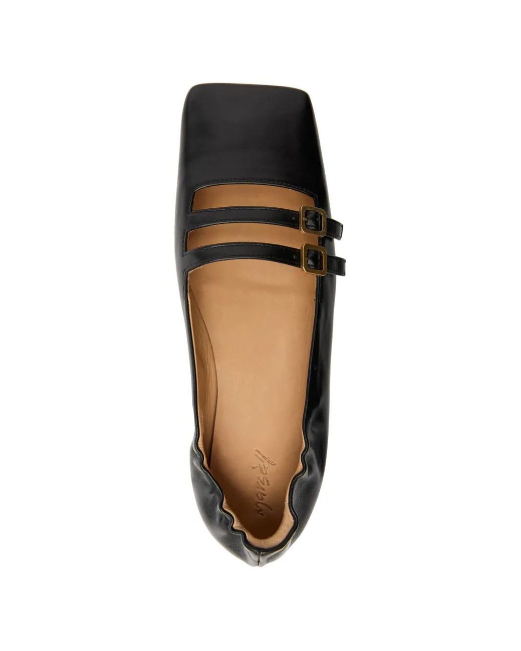Marsèll White Buckle-Strap Ballet Flats