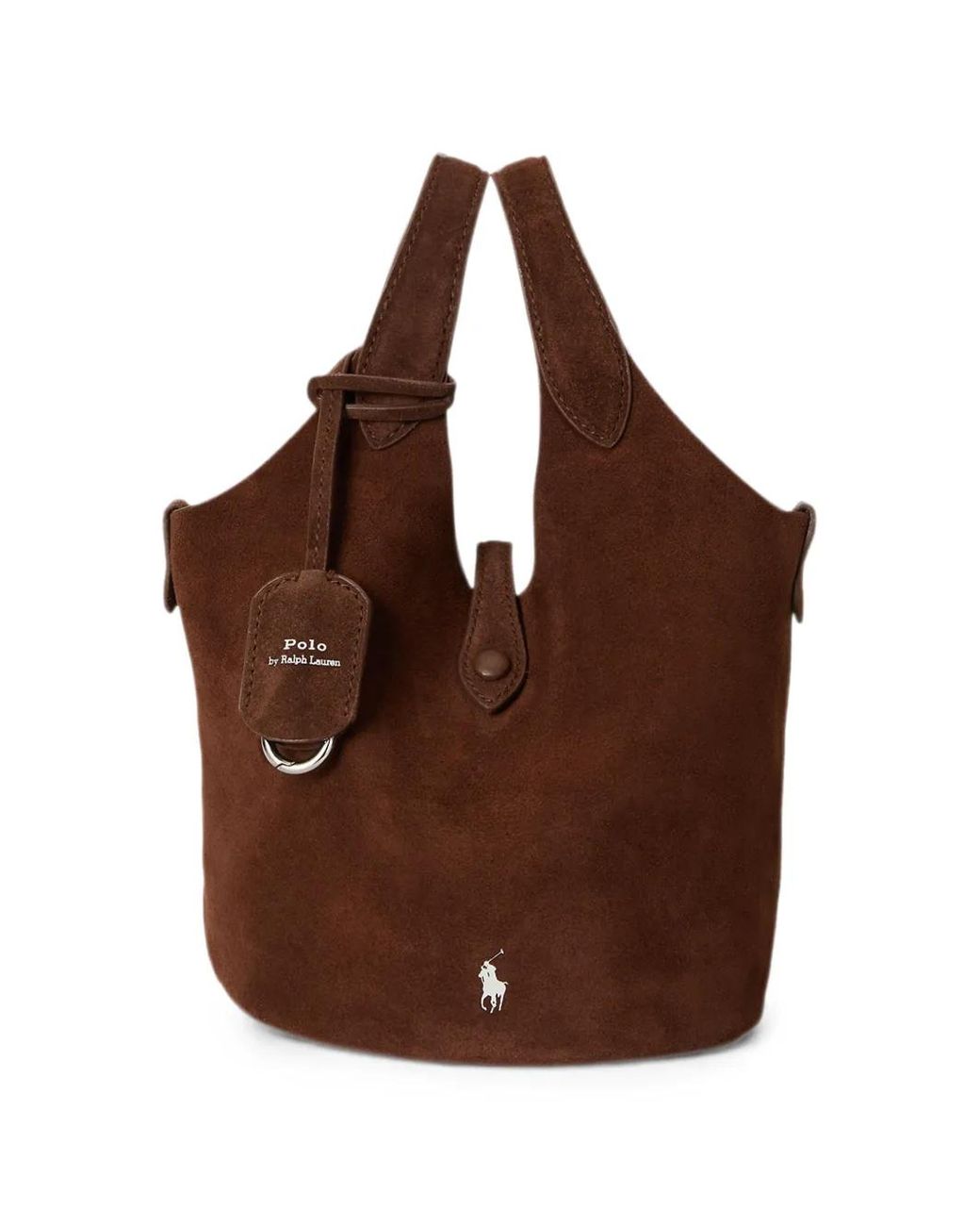 Polo Ralph Lauren Brown Tote Bag Calf Suede