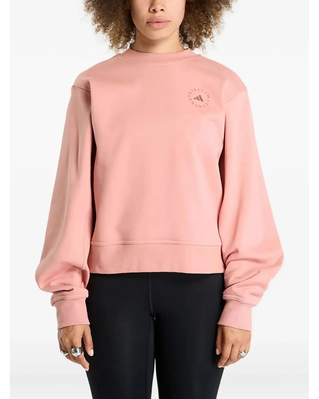 Adidas By Stella McCartney Pink Logo-Detail Sweatshirt