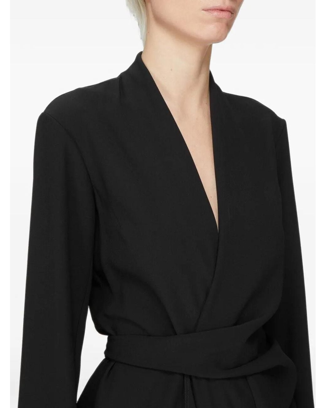 Rick Owens Black Long Wrap Gown