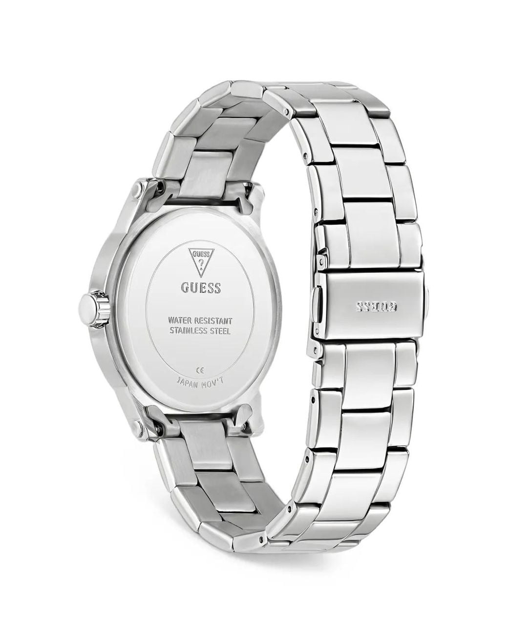 Guess White Tone Analog Watch