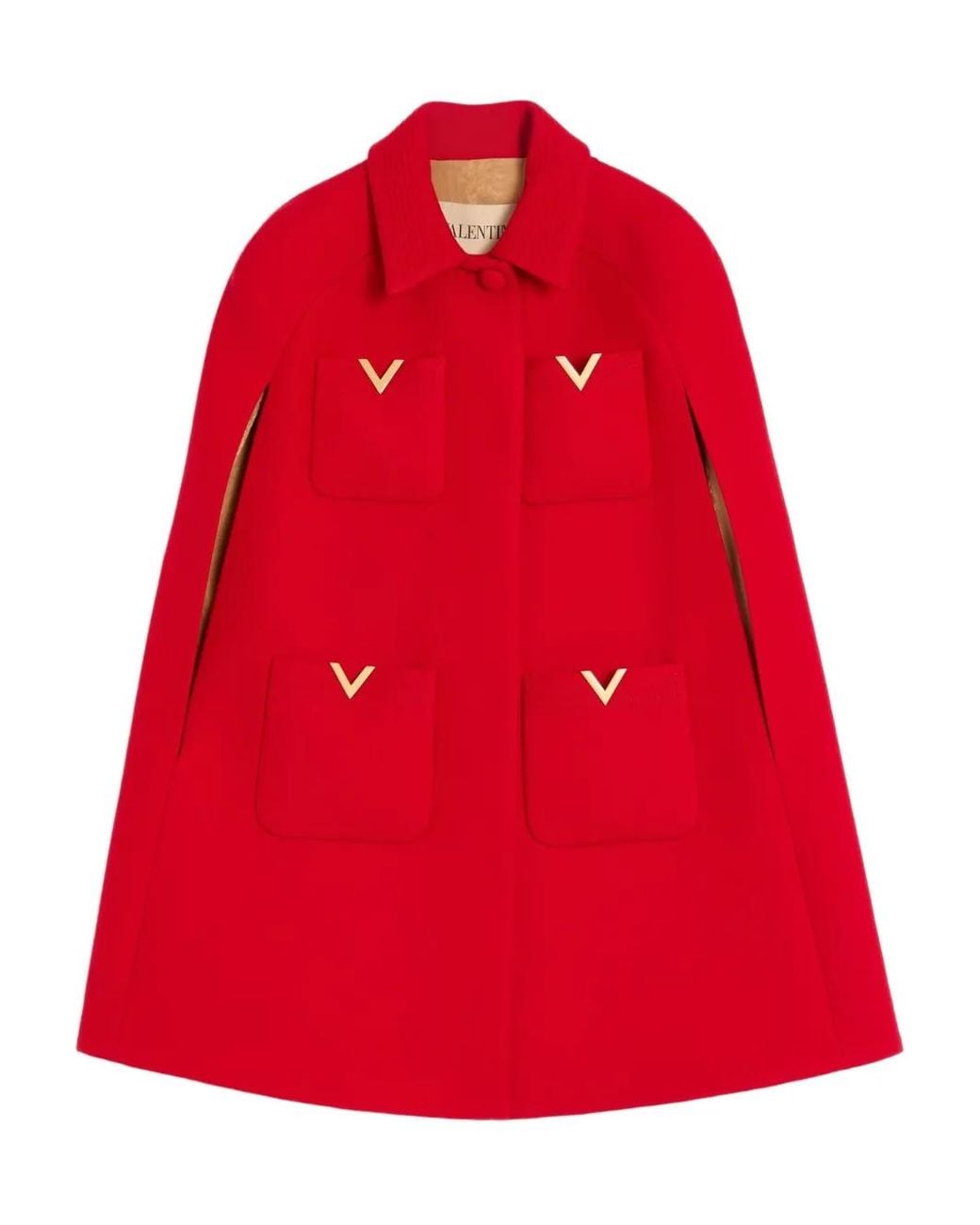 Valentino Garavani Red Drill Double Cape